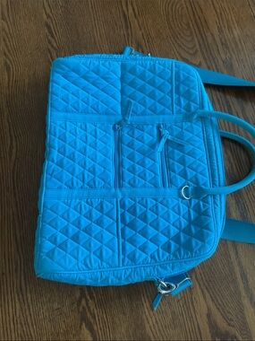 Vera Bradley Quilted Turquoise Laptop Tote